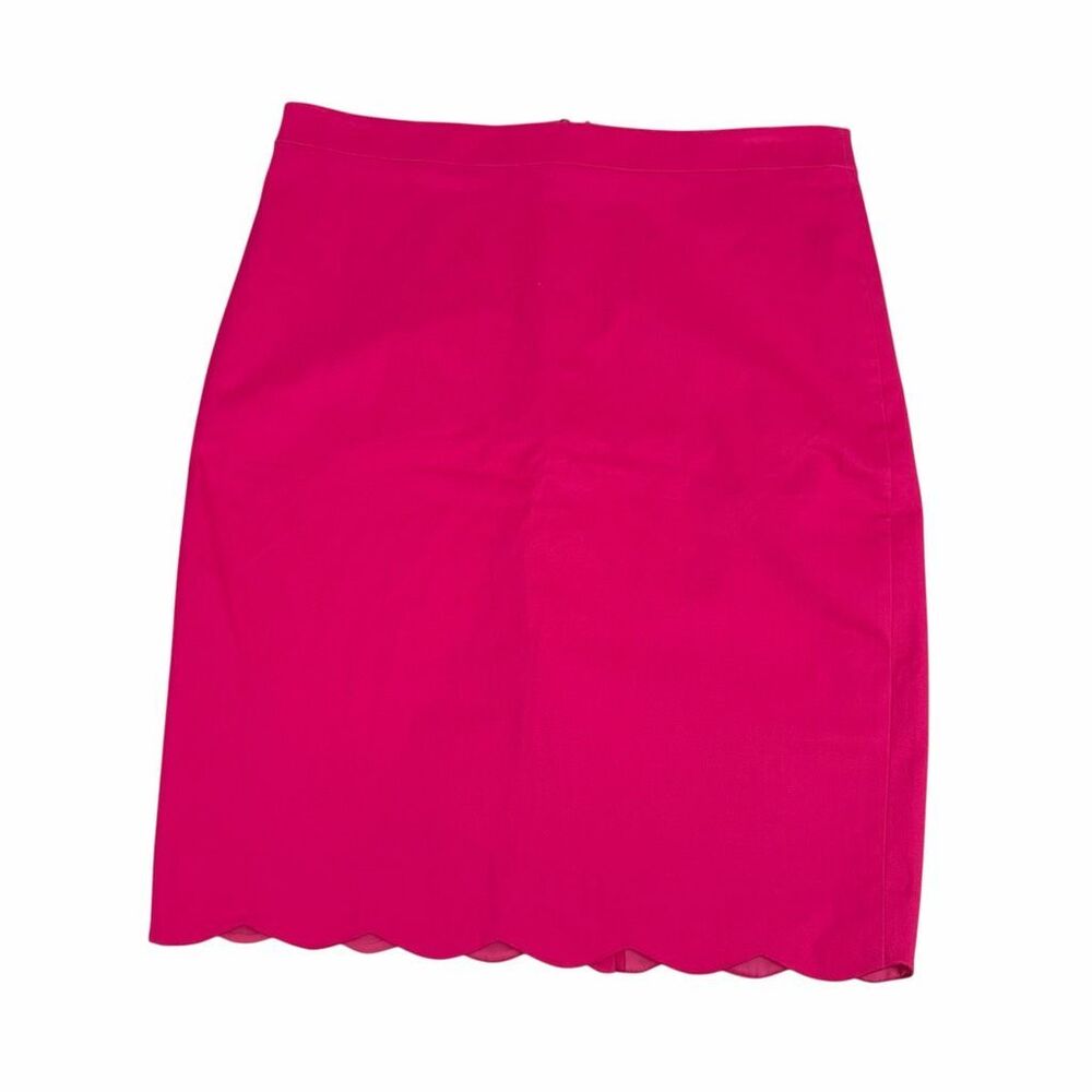 J. Crew size 8 Scallop Hem Pencil Skirt Pink